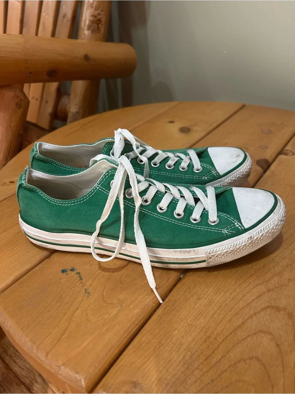 Converse Green Low Top Canvas Sneakers - Picture 5 of 5